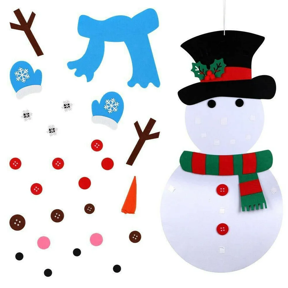 

Cartoon Children's Educational DIY Handmade Three-Dimensional Toy Felt Christmas Snowman Handmade Fabric Products