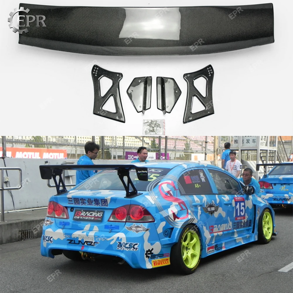 

Carbon Voltex GT Wing Lip For Civic FD2 Carbon Fiber Rear Spoiler Body Kit Tuning For Civic FD2 Racing Trim Part Trunk Wing