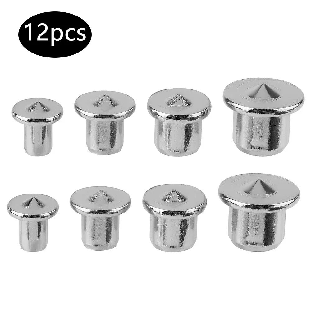 

12PCS Center Points Pin Woodworking Alignment Tool Round Wood Pin Locator Set For Accurately Aligning Stock Proper Dowel 6-12mm