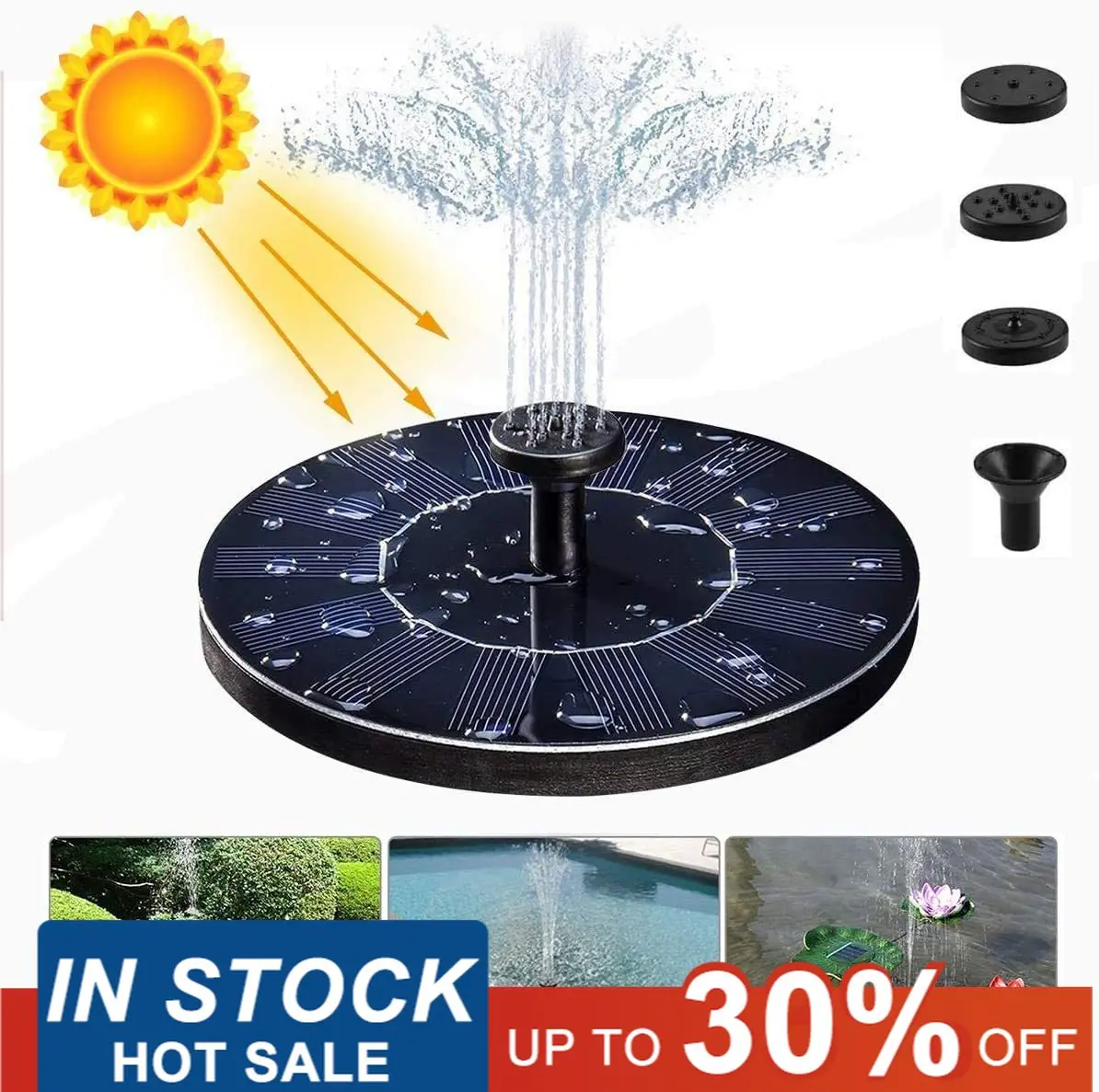 Набор для полива фонтанов 7 в солнечный насос погружной водопад плавающая