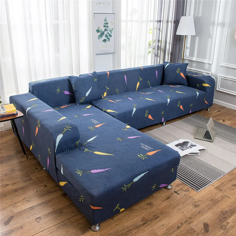 Современный эластичный чехол для дивана с принтом в гостиную секционный