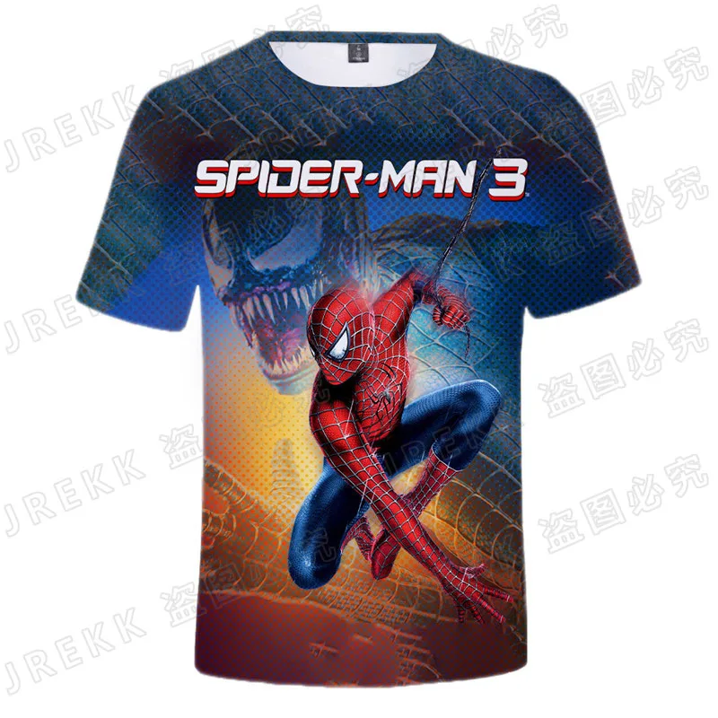 Футболка с 3D-принтом Человека-паука для мужчин и женщин летняя крутая футболка