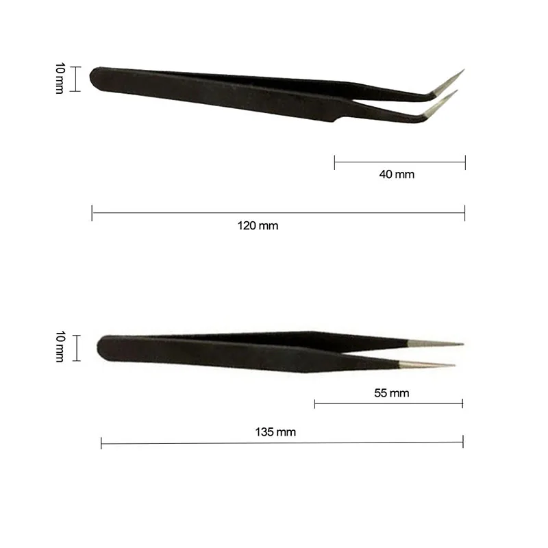 Набор из 2 шт. акриловые гелевые Стразы для ногтевого дизайна щипчики с блестками