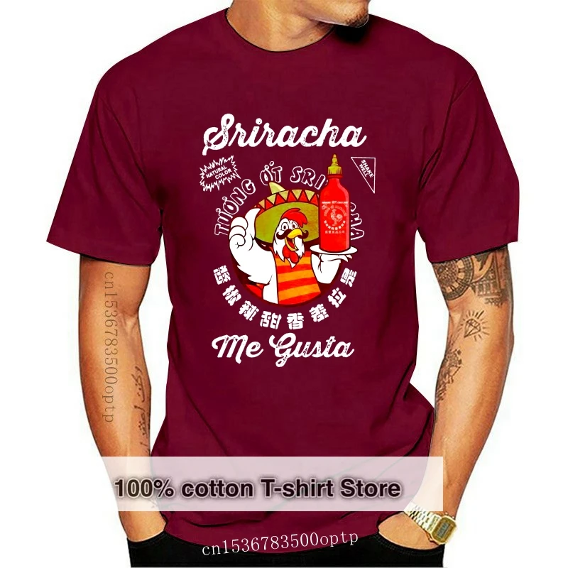 

Мужская/женская футболка с графическим принтом Me Gusta Sriracha Hot Chili Sauce