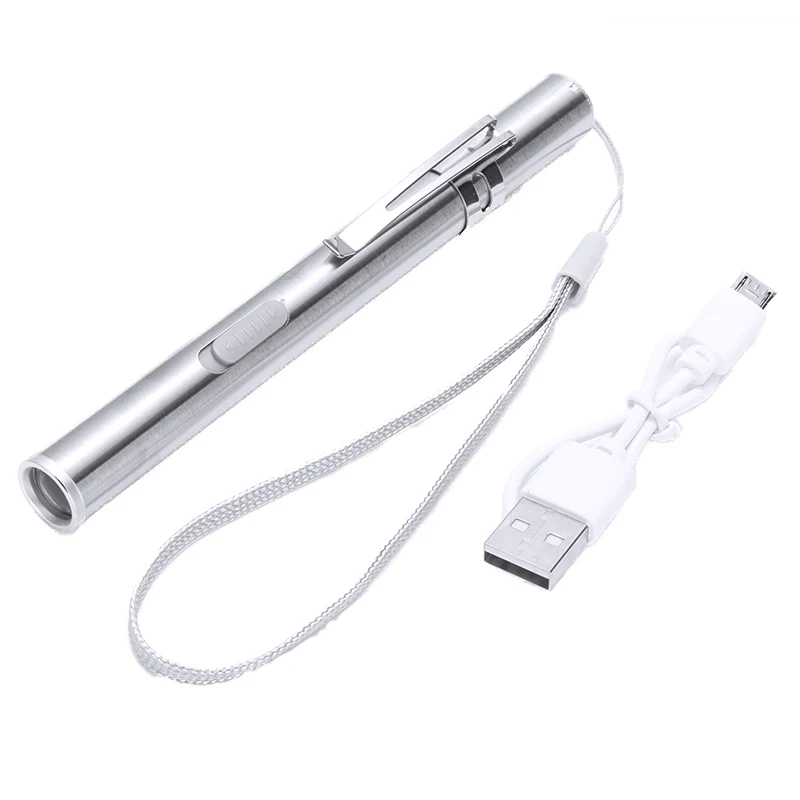 Mini Pocket Torch Super Bright LED Flashlight USB Rechargeable Pen Camping Lamp For Outdoor Night Lighting | Освещение
