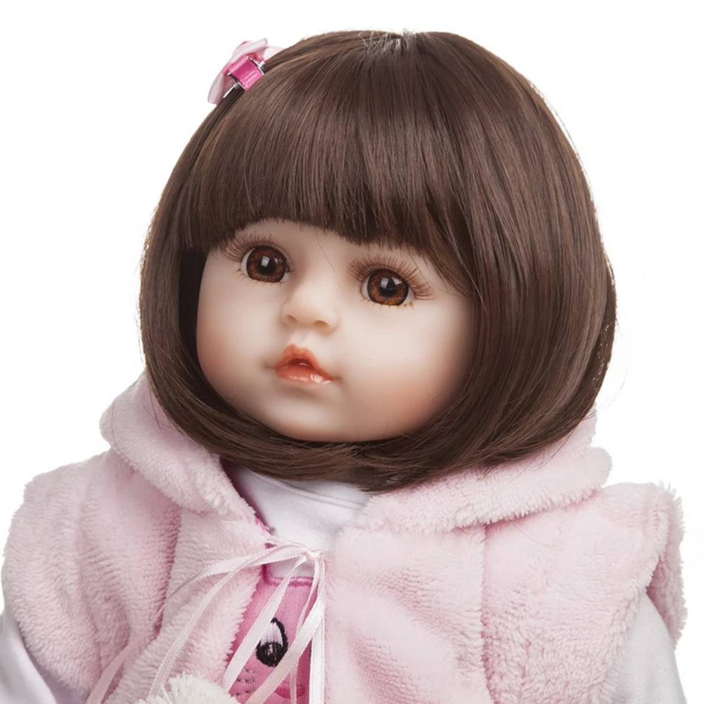 

45 CM Soft Silicone Reborn Baby Doll Toy For Girl Soft Silicone Body Realistic Lisa Princess Toddler Dress Up Birthday Gift