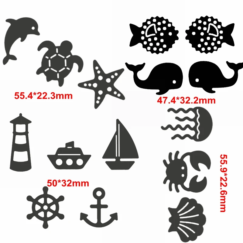 Инструменты для резки морских животных и парусов металлические высечки