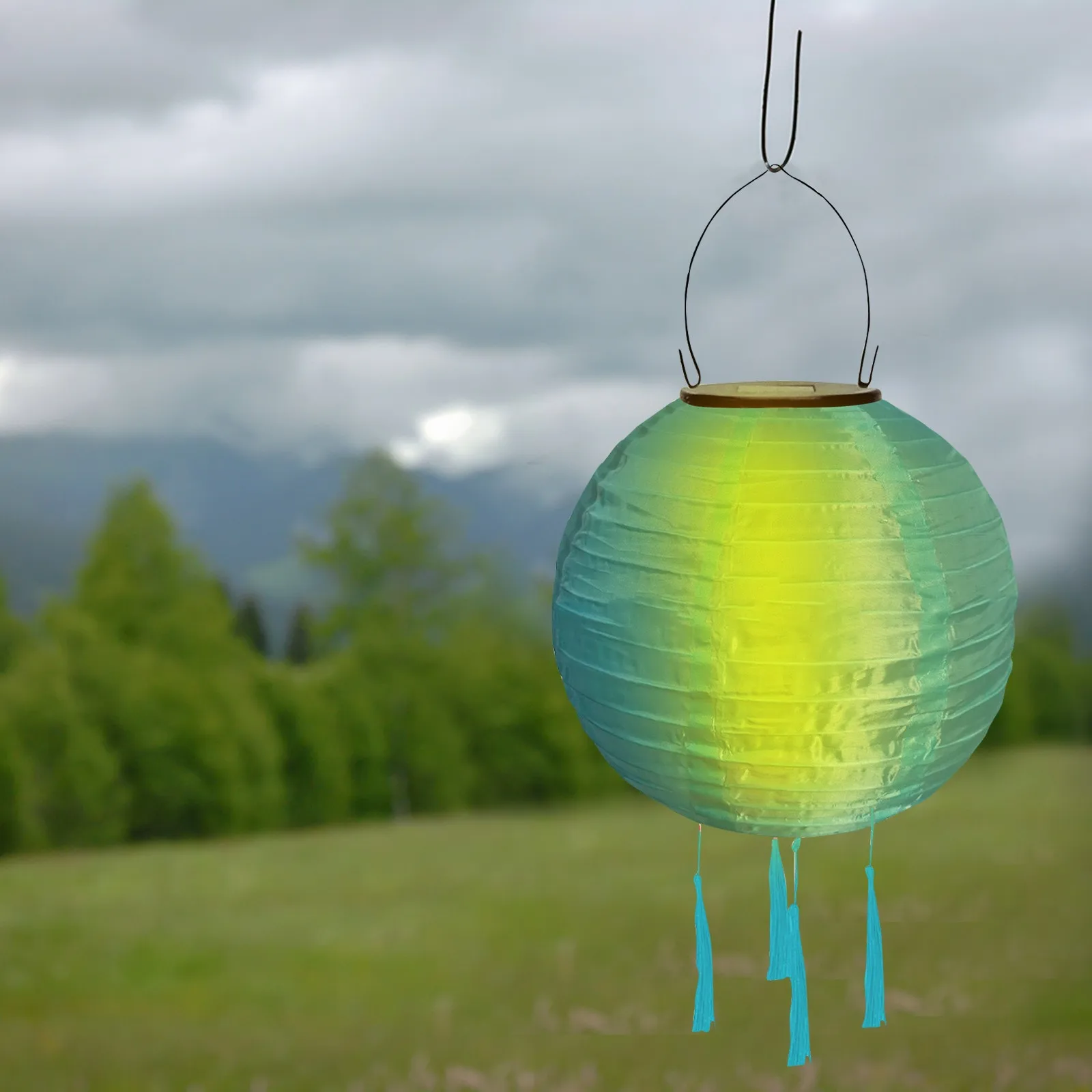 

Chinese ornaments 20*20cm 11color Solar Lanterns For Outdoor Use 8inch Waterproof Solar LED yard Garden Lanter with tassel
