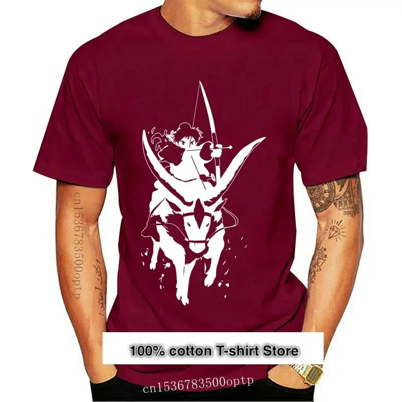 

Camiseta de Manga de Anime de princesa Mononoke, Ashitaka, Yakul, Deer Hime