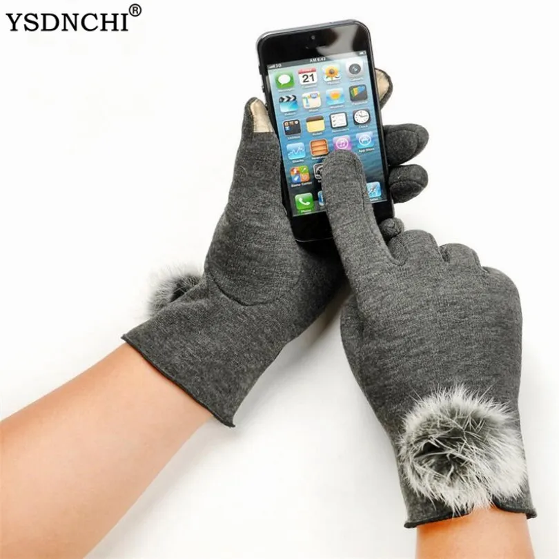 

Зимние женские перчатки YSDNCHI, новинка 2020, кашемировые варежки для сенсорного экрана, модные милые варежки, толстые теплые варежки, мягкие пе...