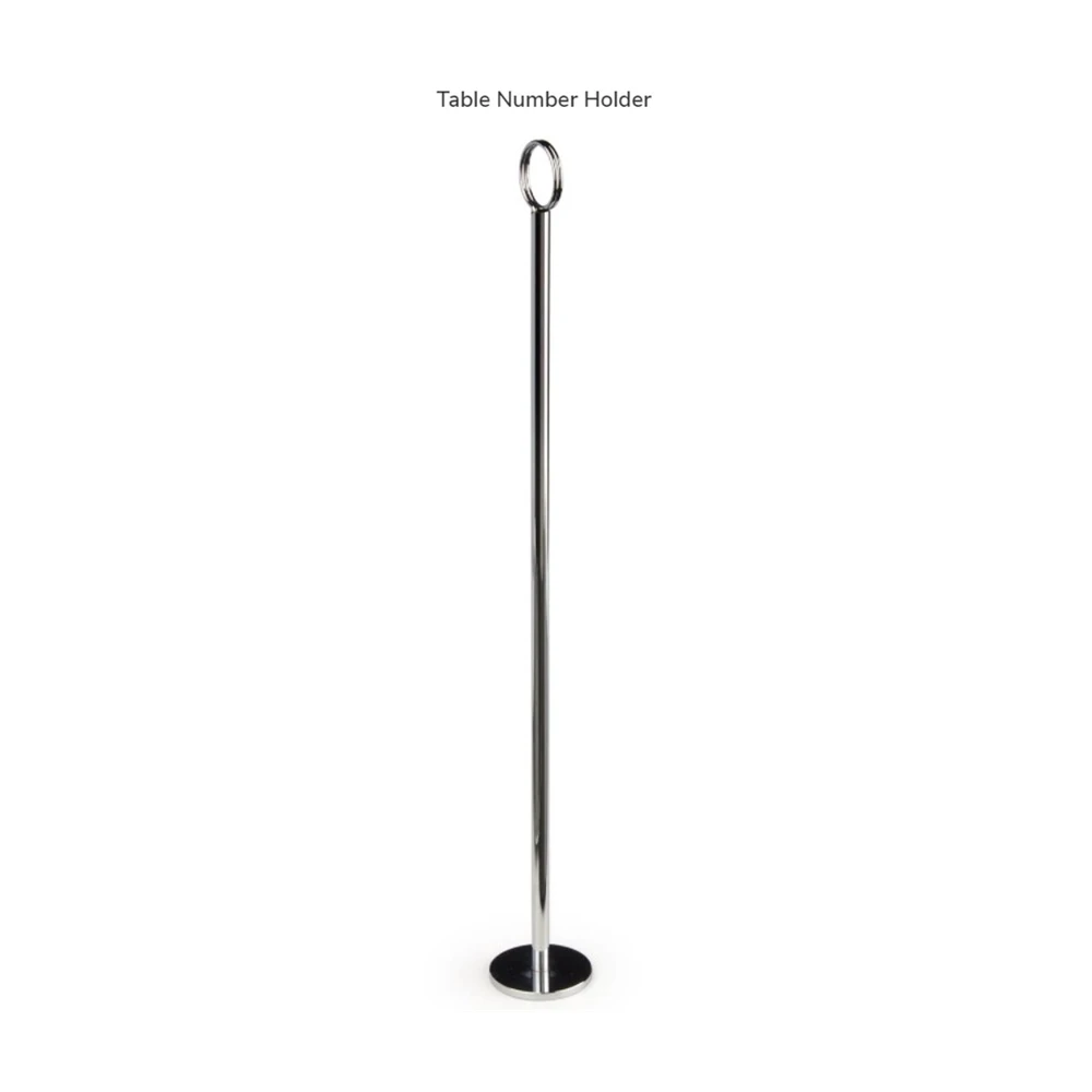 

Card 18" Place Holder With 1-3/8-inch Coil Sign Clip, Round Base - Silver