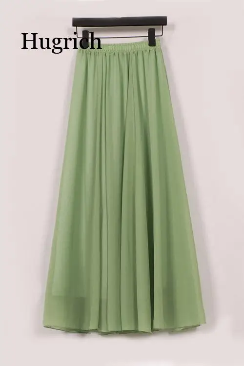 Юбка-макси Женская плиссированная однотонная красная черная с высокой талией на