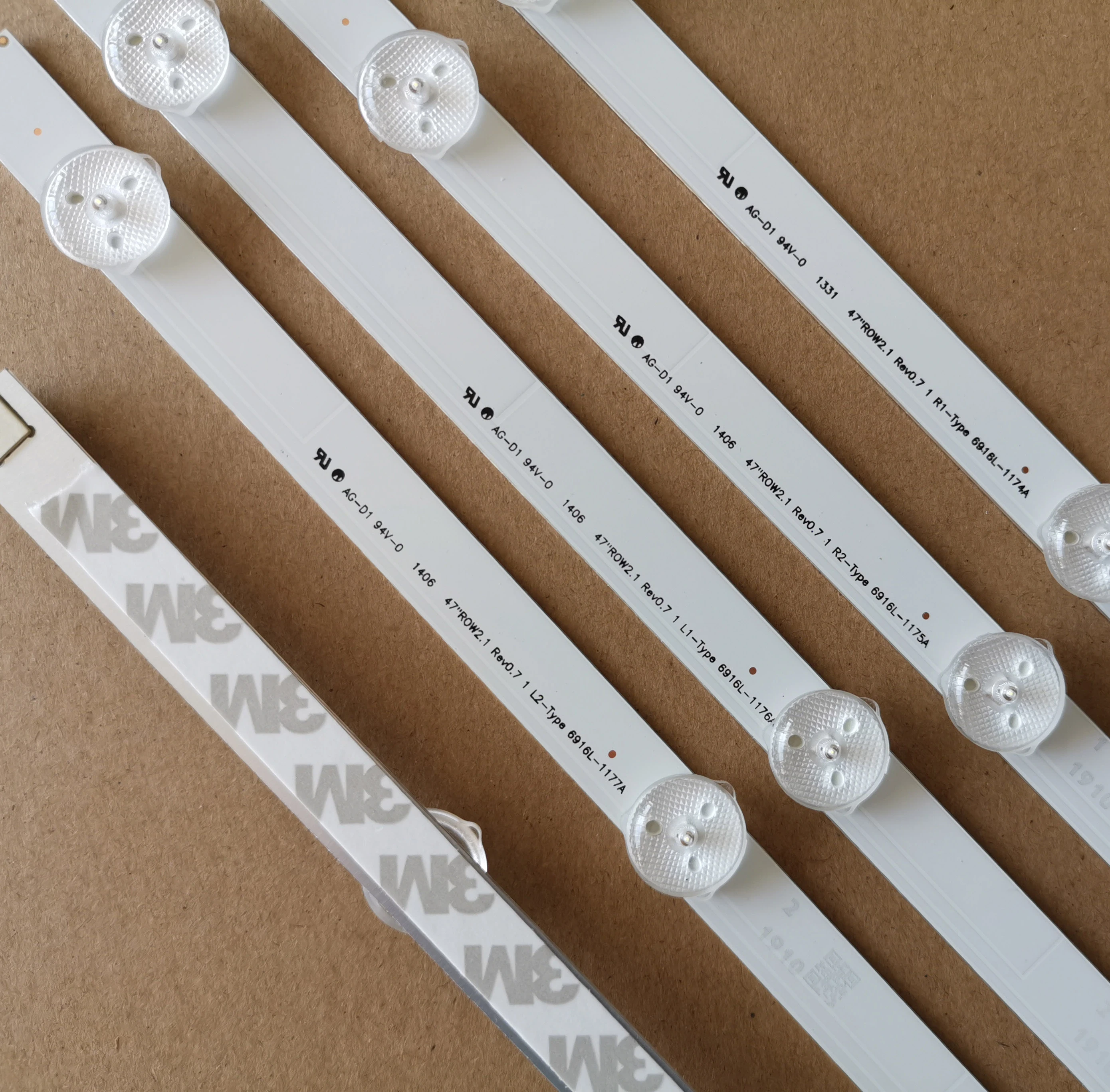 12pcs/set(3R1+3L1+3R2+3L2) Aluminum LED Backlight For LG 47" ROW2.1 6916L-1174A 6916L-1175A 6916L-1176A 6916L-1177A