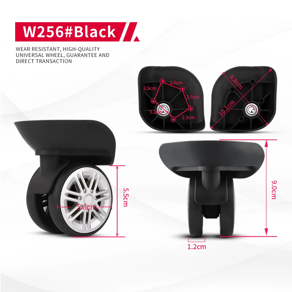 DILONG W256 Luggage wheel accessories universal wheel suitcase trolley case pulleys password box repair replacement