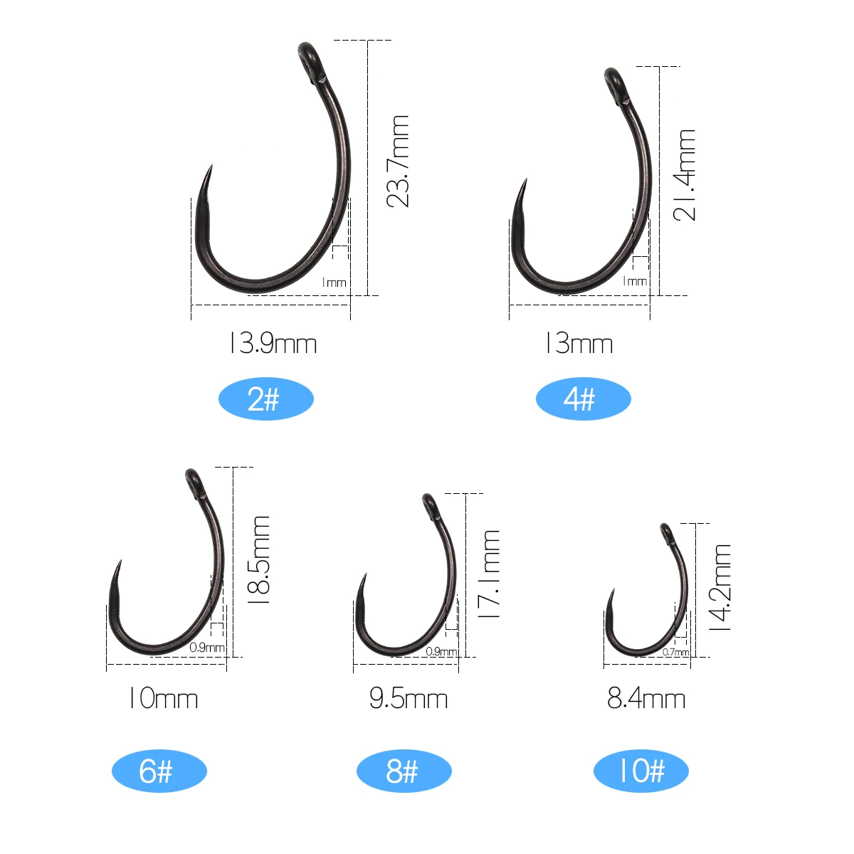 100pcs Barbless Carp Fishing Hook Jig Head Carp Hooks High Carbon Steel Curve Shank Non-barb Fishhook Chod Hair Rigs Hooks