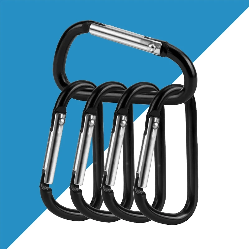 

5 Pcs Aluminum Carabiner Key Chain Clip Outdoor Camping Keyring Snap Hook Water Bottle Travel Kit Climbing Accessory