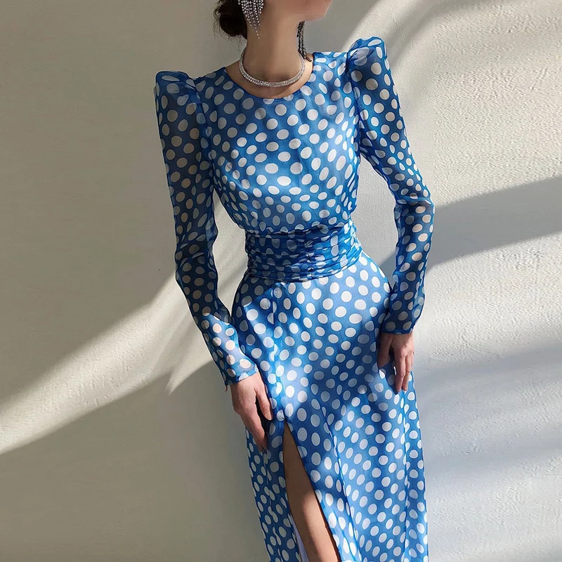 

Spring Stand Collar Floral Print Women Dress Lace Up Female Pleated Dress Summer Party Midi Chiffon Vestidos femme 2021