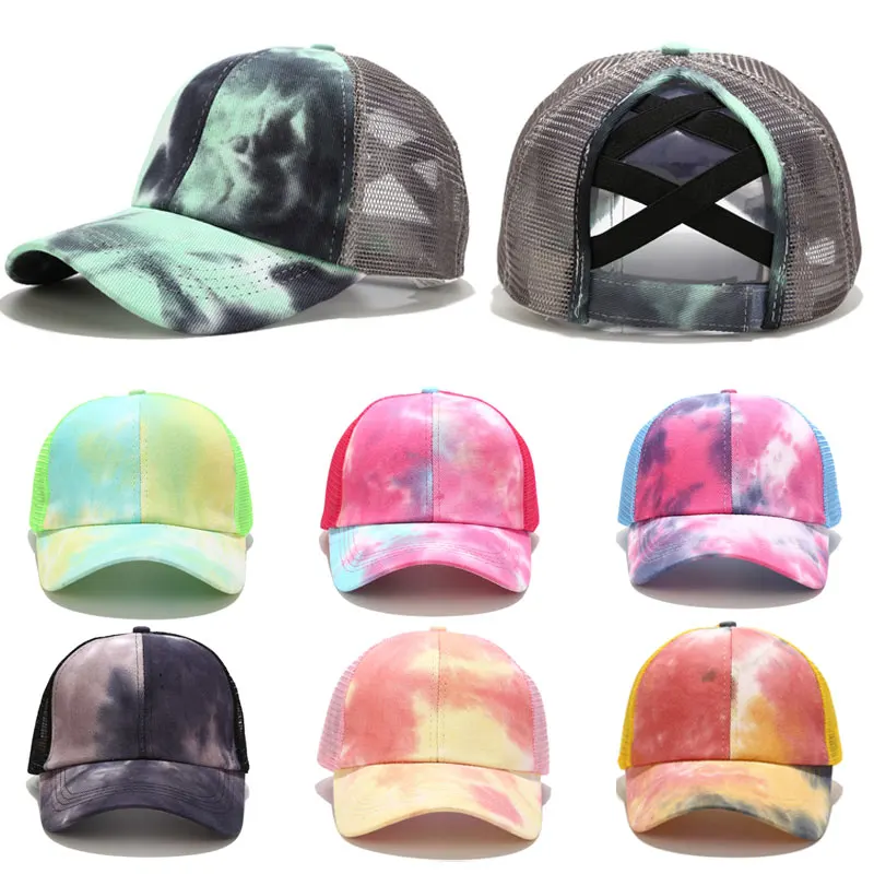 

2021 Glitter Ponytail Baseball Cap Women Hat Mesh Trucker Caps Messy Bun Summer Hat Female Adjustable Hip Hop Hats