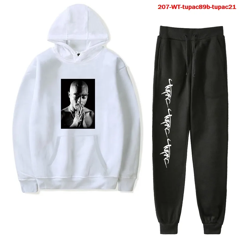 

Men Sets Tupac Printed Sweatshirt Men's Hip Hop Hoodies Sets Winter Men Casual Hoodies Suit 2 Piece/Sets Graphic Streetwear 2021