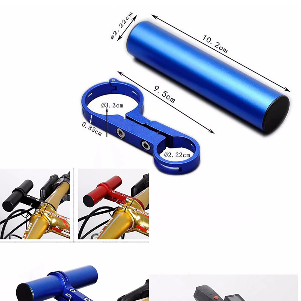 

Single Pole Cycling Handlebar Extender Mount Lamp Flashlight Bracket Holder Bicycle MTB Bike Racks Light Carbon Tube Extension