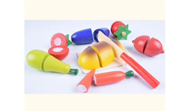 Детские деревянные игрушки ролевые игры кухонные режущие фруктовые овощные