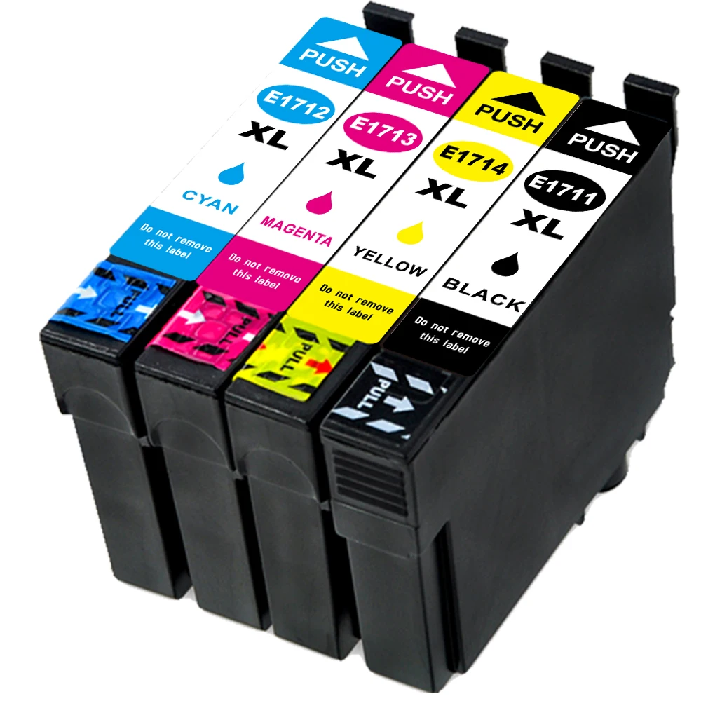 1BK + 1C 1 м 1Y совместимый чернильный картридж для принтера EPSON T1711 T1712 T1713 T1714 Expression Home
