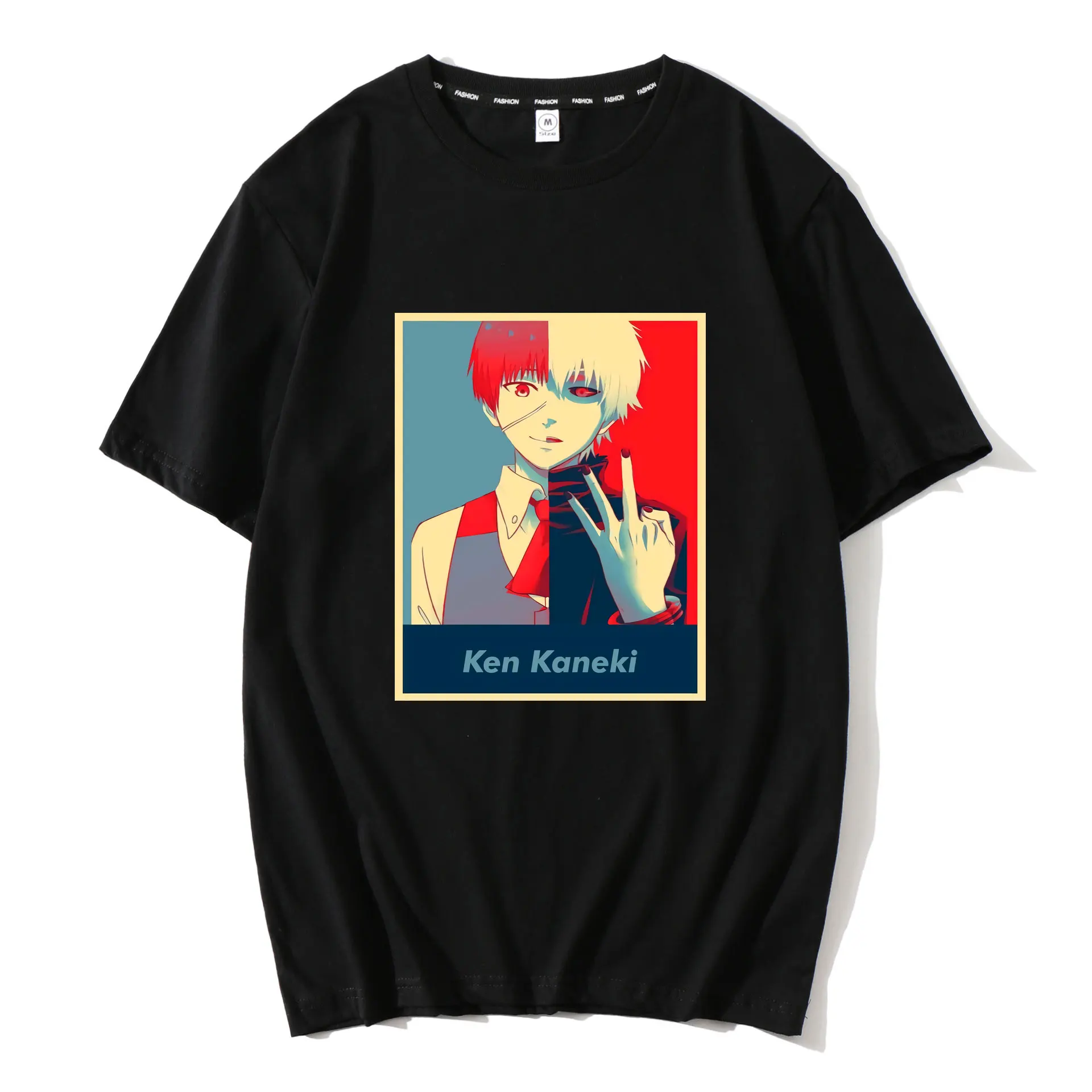 Japan Anime Kaneki Tokyo Ghoul T Shirt Men's High Quality Aesthetic Cotton Cool T-shirt Harajuku Streetwear Camisetas Hombre