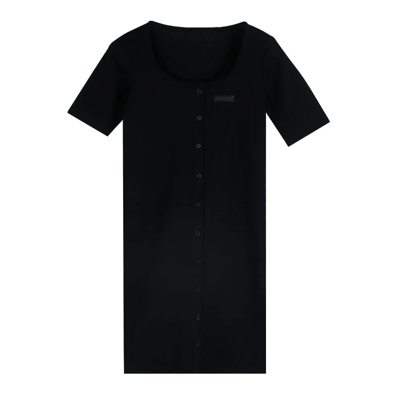 

Mazefeng New Package Hip Dress Women Black Dark Short Sleeve Preppy Style Dresses Female Casual Vintage Mini Dress Temperamental