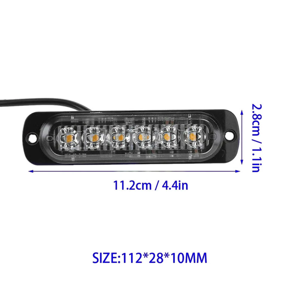 

Waterproof Strobe Light SUV Parts Car Auto 6LED DC 12V-24V IP67 Gasket