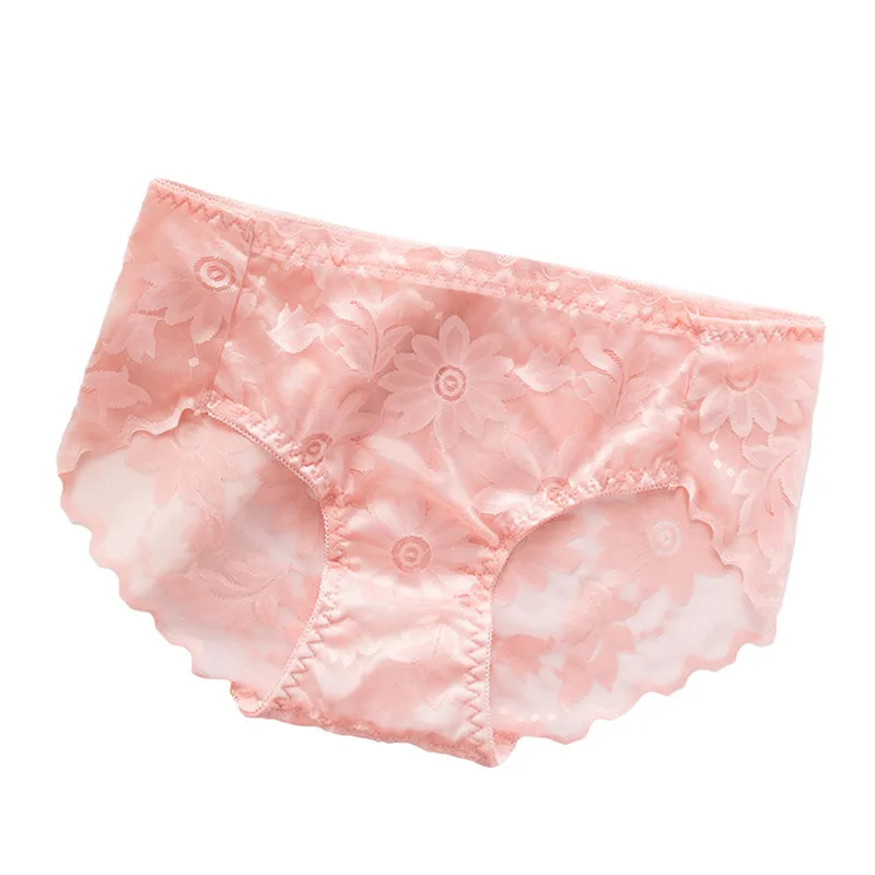 

Women Sexy Lingerie Lace Rose Ladies High Waist Panties High-quality Hollow Perspective Female Fat Version Briefs Girls Supplies