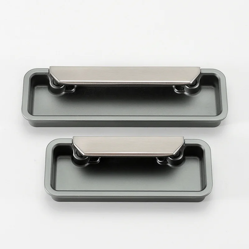 Простой скрытый ящик с пряжкой ручка мебель кухонный шкаф Скрытая спальня серые