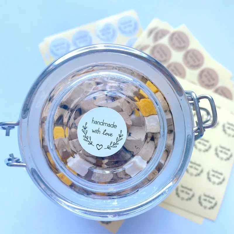 160 шт./лот Любовь Венок ручной работы с любовью этикетки наклейки для подарка