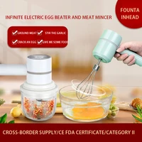 250ml multifunction electric garlic pounding machine egg beater usb charging portable meat vegetable masher machine kitchen tool