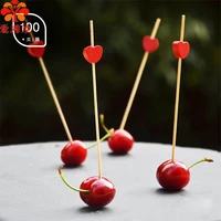 aixiangru creative one time fruit sign art flower sign cocktail sign umbrella sign ktv bamboo sign red love string 100pcs 12cm