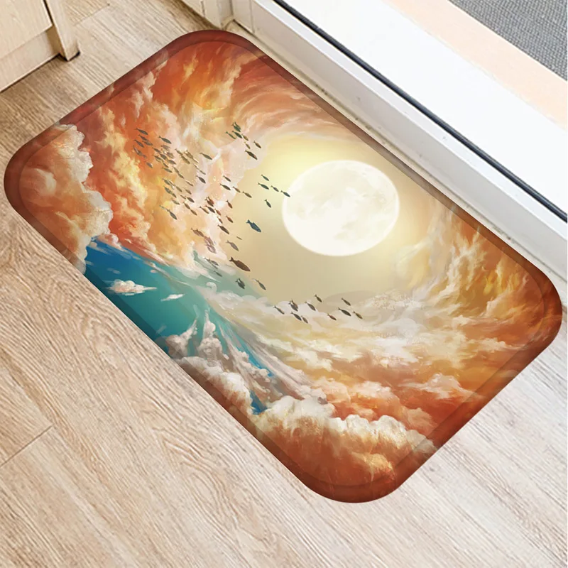 1 шт. Лось дерево с защитой от скольжения коврик половик сказка девочка Кухня