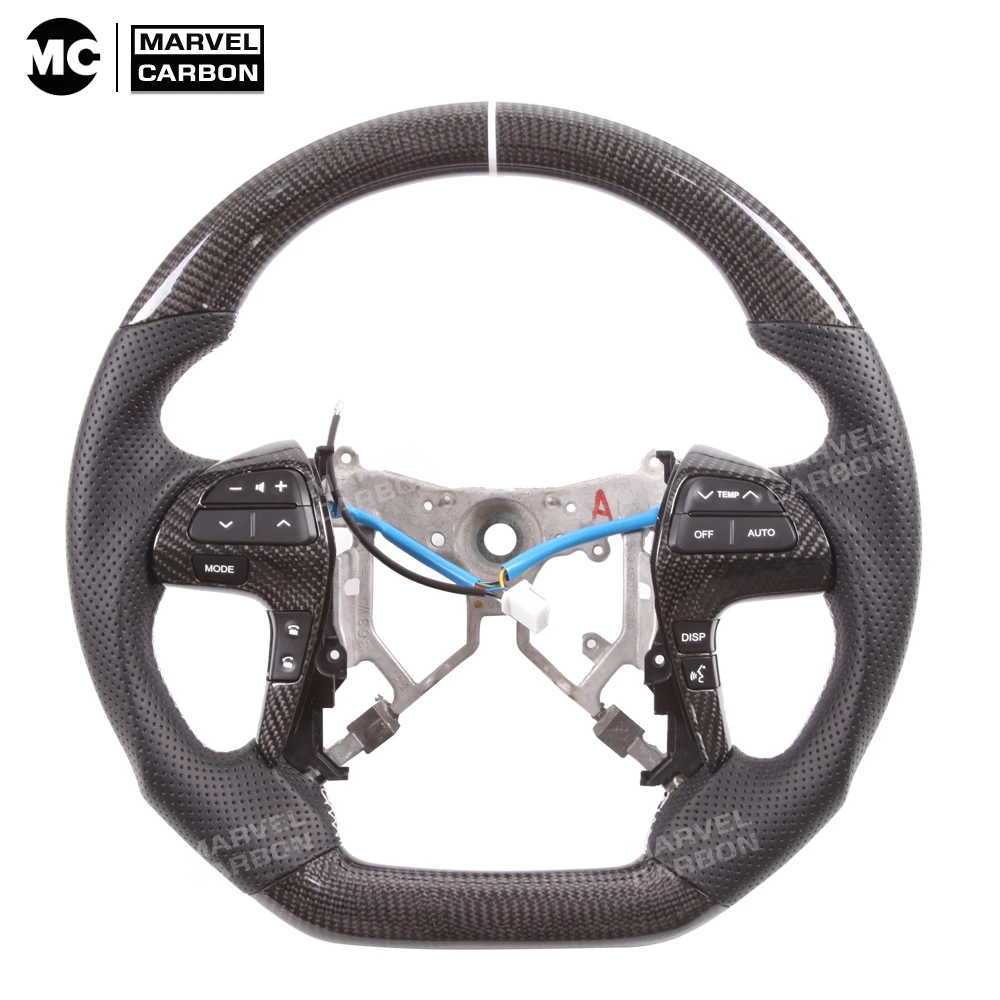 100% Real Carbon Fiber Steering Wheel for Toyo-ta CAMRY Highlander Previa Hilux Vigo Fortuner | Автомобили и мотоциклы