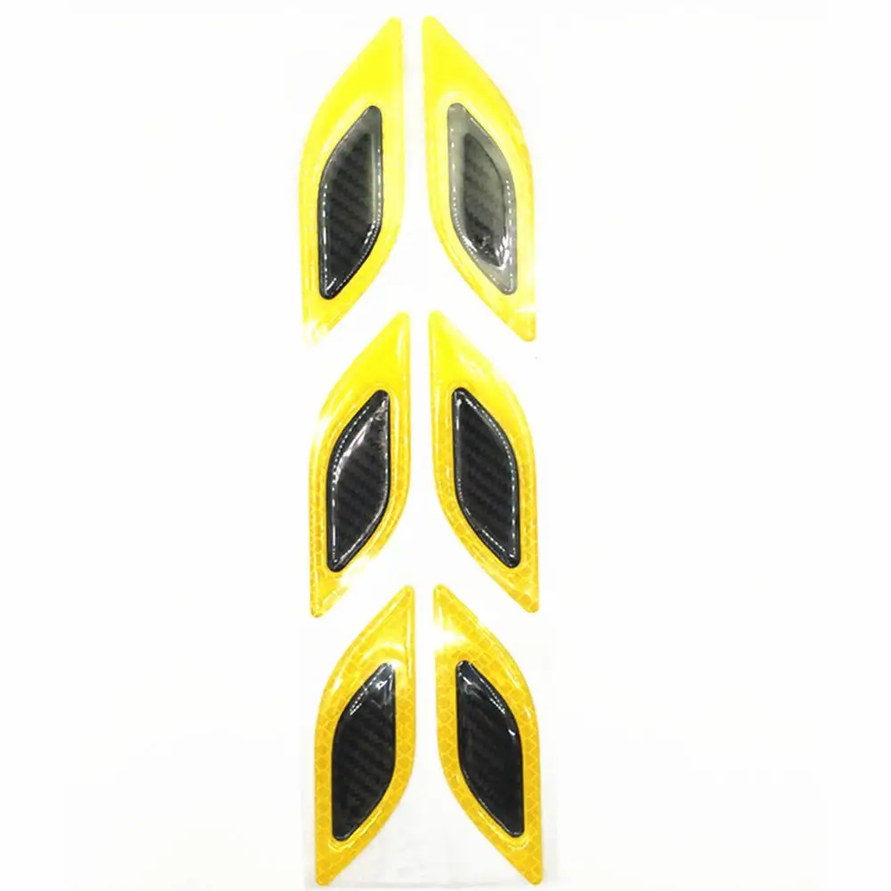 Fender-Yellow Автомобильные светоотражающие полосы Предупреждение ющая лента для стайлинга автомобилей Крыло двери наклейки на багажник Наклейка знак безопасности светоотражающие наклейки предупредительные полоски - Цвет: Fender-Yellow