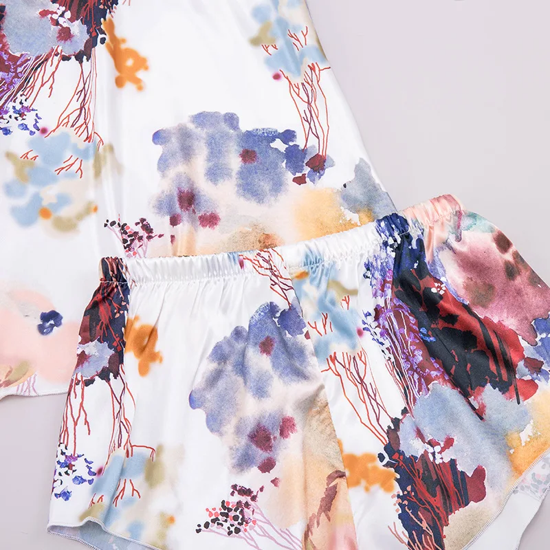 

Silk Pajama Set Women Sexy Lingerie Set 2021 New Summer Autumn Nightgown Ladies Sleepwear