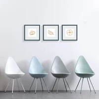 2pcs modern nordic designer plastic jelly living room dining chair bar restaurant leisure negotiation water drop chair