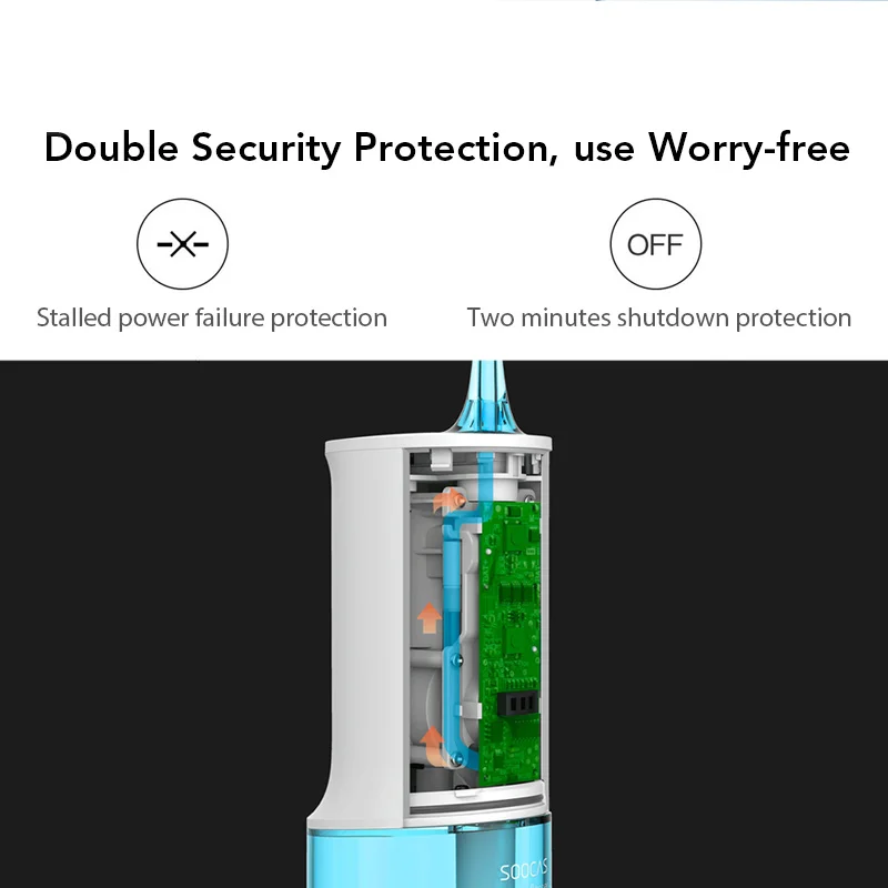 

SOOCAS Wireless Portable Smart Water Flosser Stick to Brushing Your Teeth in the Morning and Evening