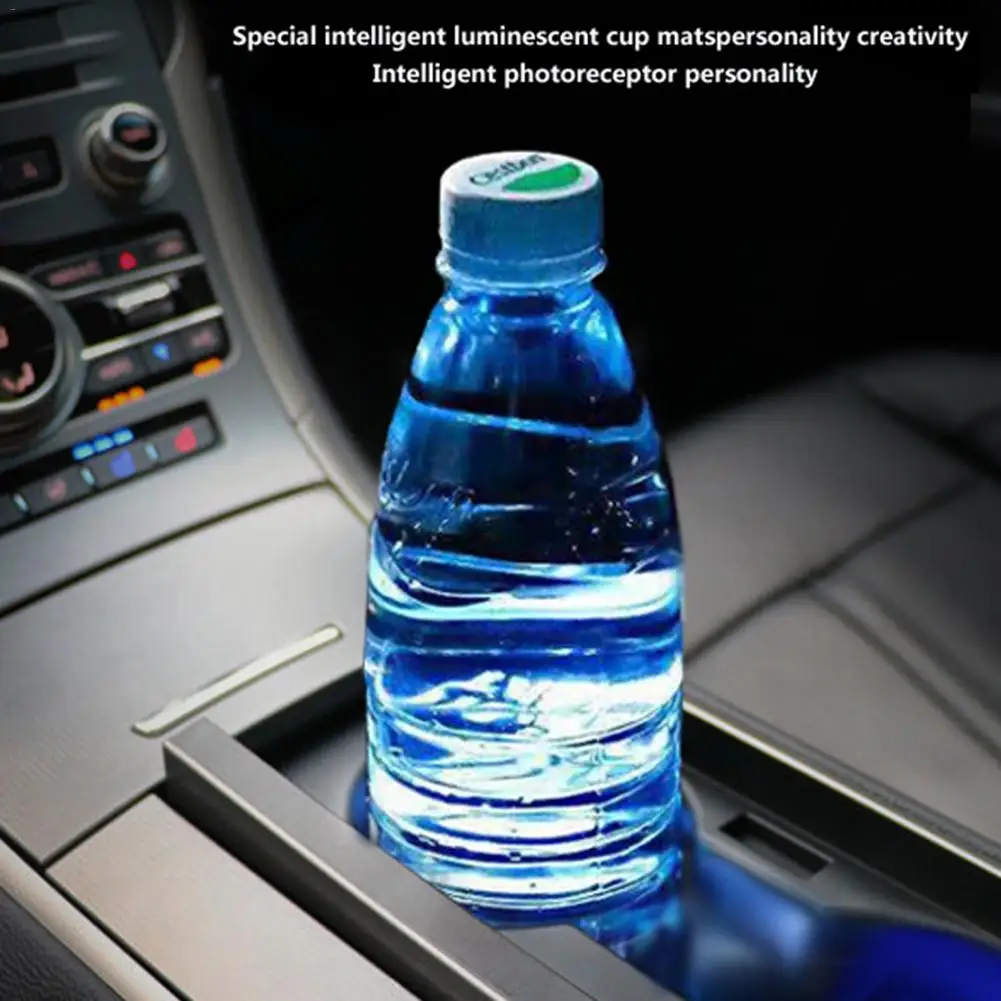 1/2 шт. автомобильный нескользящий коврик для подстаканника с 7 светодиодный |