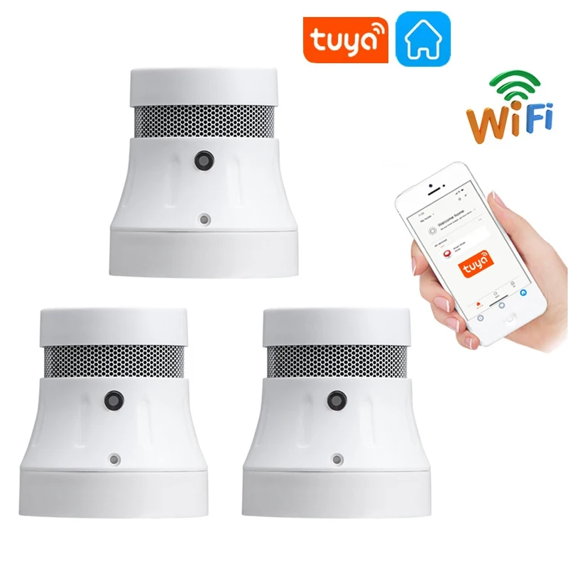 

Смарт-детектор дыма с Wi-Fi и управлением через приложение