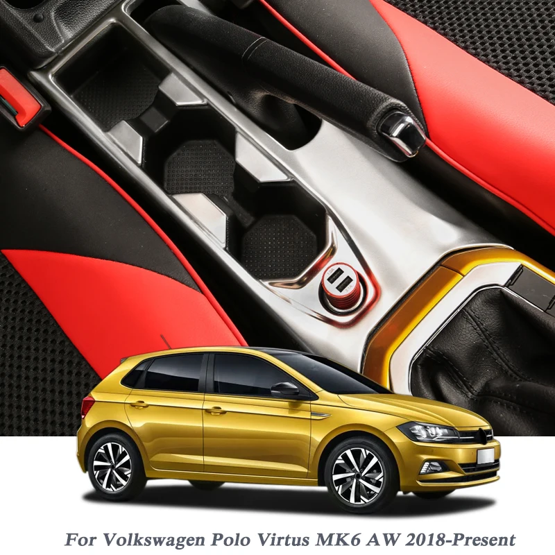 Для Volkswagen Polo Virtus MK6 AW 2018 2020 автомобильный Стайлинг фоторамка блестки стикер