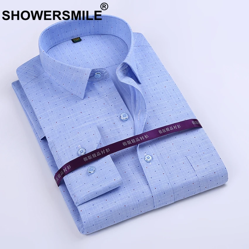 SHOWERSMILE, рубашка из бамбукового волокна, мужская, длинный рукав, рубашки, мужские, обычные, подходят, вечерние, бизнес, соц., хлопок, одноцветная, формальная рубашка