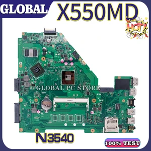 kefu for asus laptop motherboard x550md x550mj x552m x550m y582m mainboard 100 test ok n3540 gt920m free global shipping