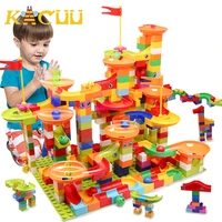 21 styles marble race run city figures building blocks big size diy funnel slide blocks bricks toys for children kids gift