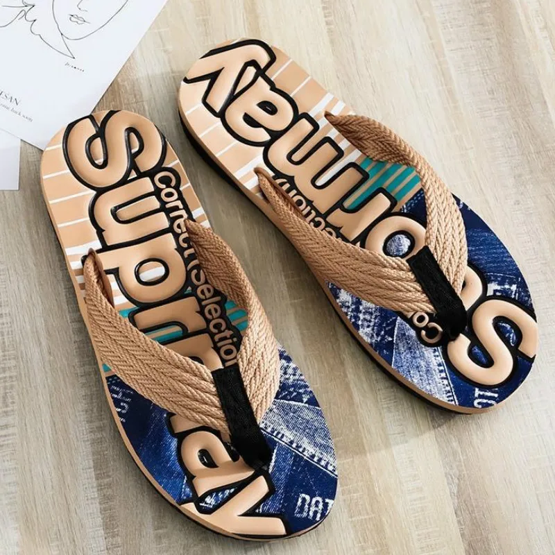 

Sliders Flip Flop Man Slippers 2020 Trend Summer Anti-skid Outdoor Light Casual Beach Male Sandals Household Slides for Men