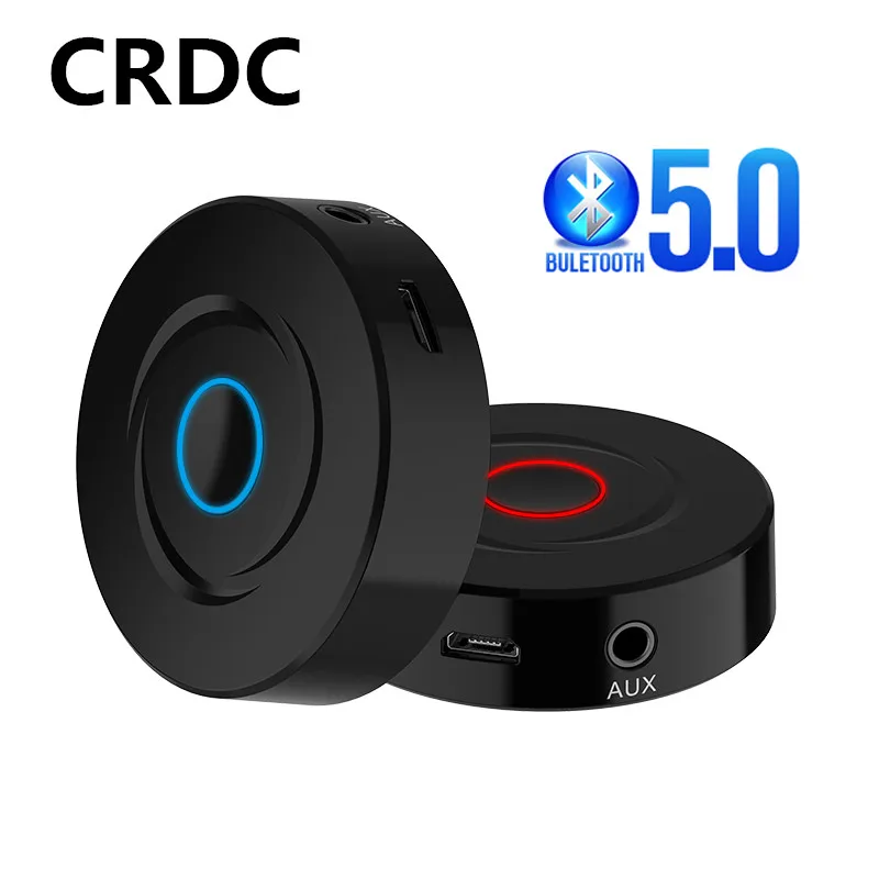 CRDC 2 в 1 Bluetooth приемник передатчик Bluetooth 5,0/4,2 3,5 мм AUX стерео автомобильный беспроводной аудио приемник адаптер для ТВ