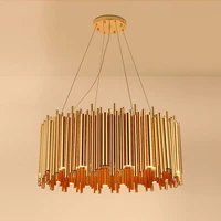 modern gold round chandelier lighting for living room dinning room led chandeliers coffee room light wideth 6080 cm