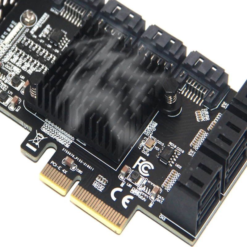 PCIE To SATA Card 10 Ports 6 Gbps SSD Adapter Pcie Controller Expansion Built-In For Desktop PC ASM1166 | Компьютеры и офис